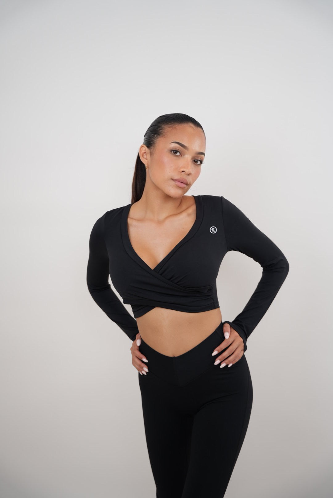 I Am Present Black Elegant Top